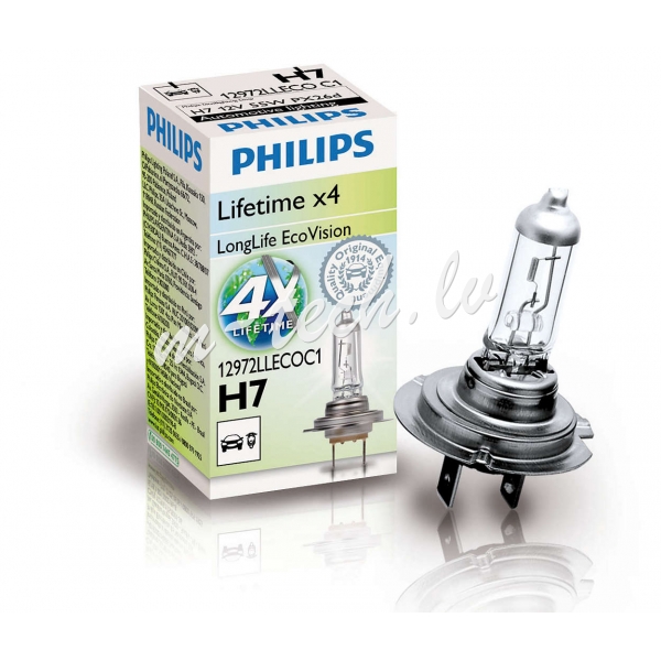 Catalog-item-PH 12972LLECOC1 - Philips H7 LongLife EcoVision  12V55W PX26d C1